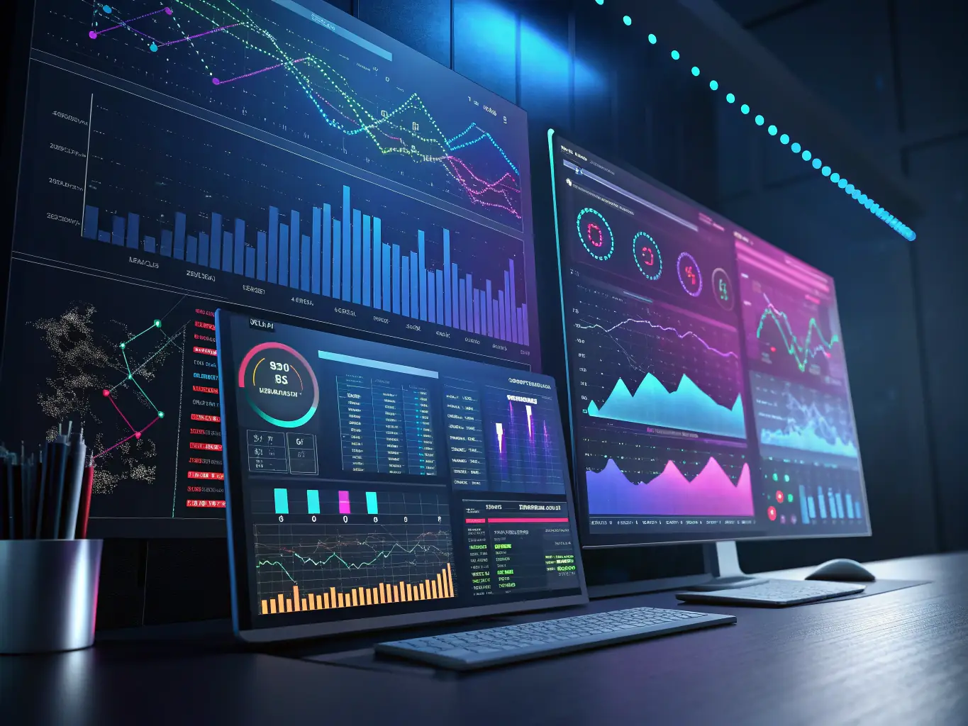 An image of a secure digital interface displaying financial growth charts and data, symbolizing the secure and data-driven approach of swordfishly.uno.